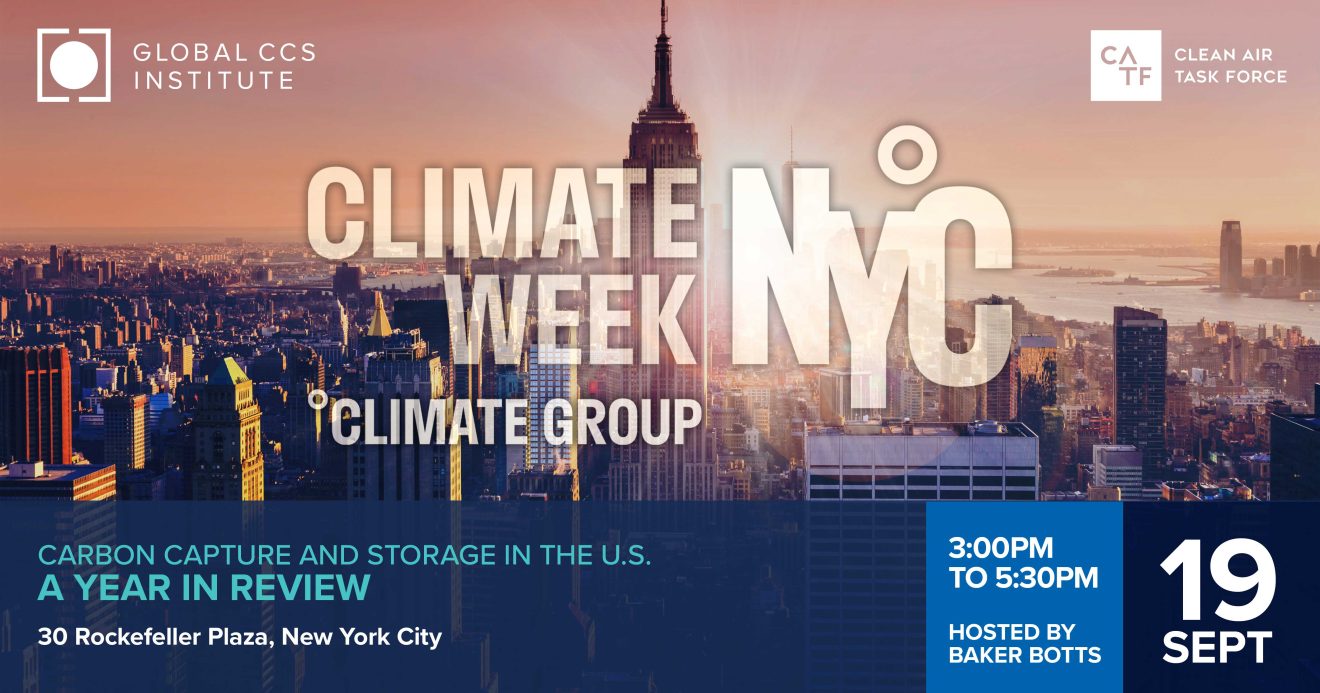 New York Climate Week CCS in the US A Year in Review Global CCS